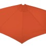Oranger Bezug für MCW Sonnenschirm Parla, halbrund, 270 cm. Ersatzbezug aus Stoff/Textil.