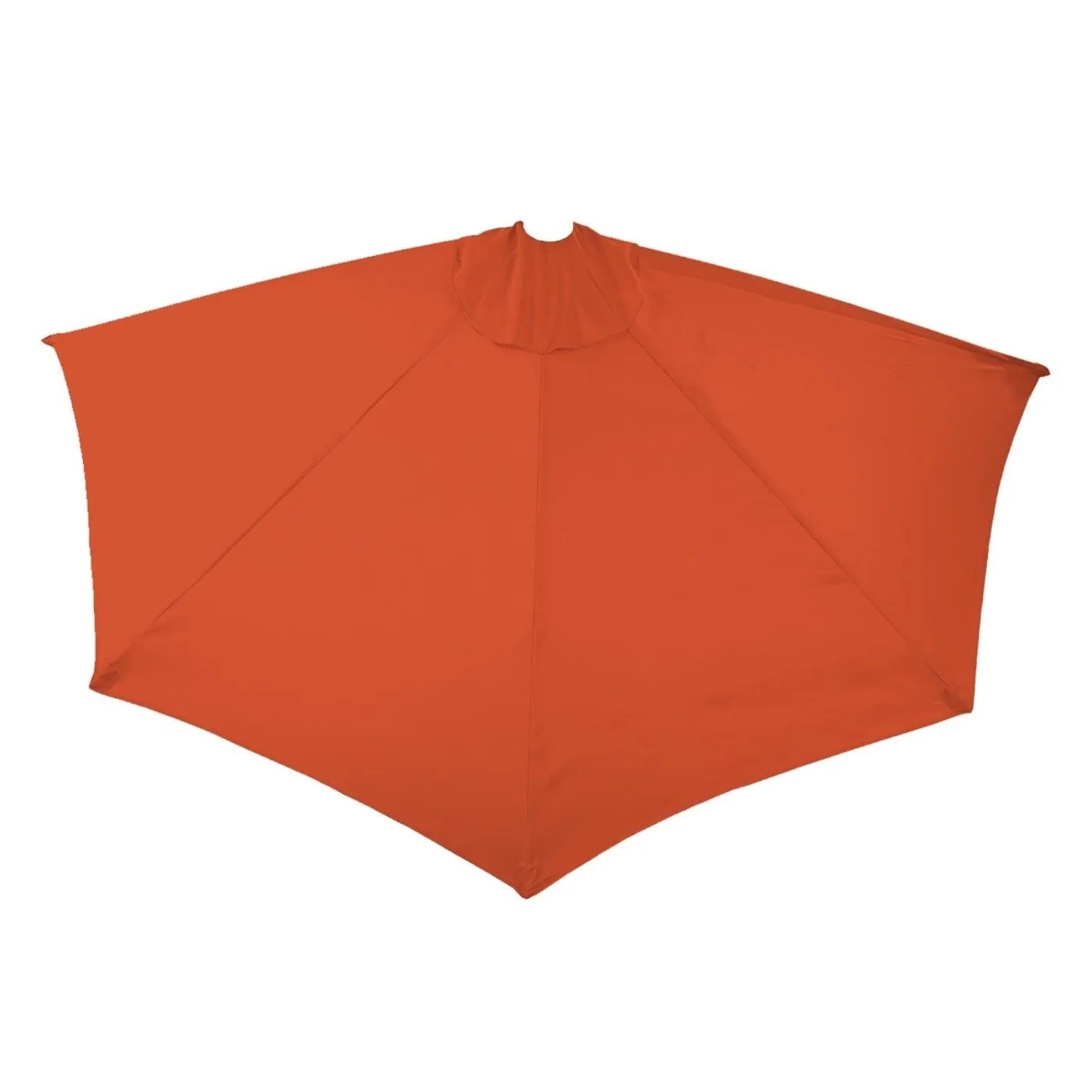 Oranger Bezug für MCW Sonnenschirm Parla, halbrund, 270 cm. Ersatzbezug aus Stoff/Textil.