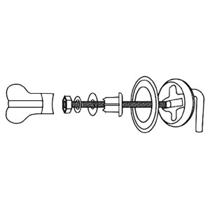 Kirchhoff WC-Sitz Befestigung Edelstahl, 2er-Set, 25mm Durchmesser.