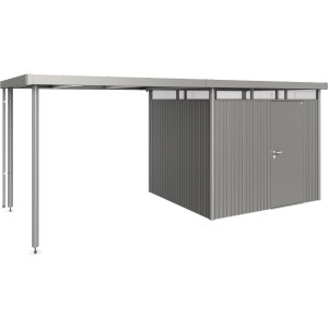Biohort Seitendach Größe L, Quarzgrau-Metallic, für HighLine H3 Gerätehaus als überdachte Erweiterung.