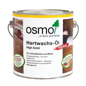 Dose Osmo Hartwachs-Öl Honig 2,5 l für Holzoberflächen im Innenbereich.