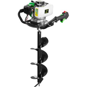 Zipper Erdbohrer ZI-ELB70: Baumaschine zum Bohren von Erdlöchern, inklusive 3 Bohrer.