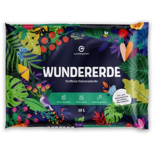 Wundergarten Wundererde, torffreie Pflanzerde mit Pflanzenkohle, 10 l Sack.