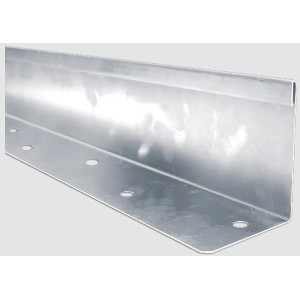 Graue Scherf Rasenkante aus Aluminium, 121 cm lang, zur Abgrenzung von Gartenbereichen.