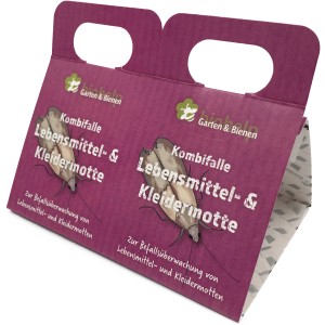 Biohelp Kombifalle für Lebensmittel- und Kleidermotten, 2er-Pack zur Schädlingsbekämpfung.