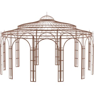 Eleo Pavillon Metall Toskana 340 cm x Ø 550 cm Unbeschichtet