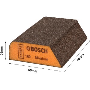 Bosch Schaumstoff-Schleifblock Expert Combi S470, Medium, 69x97x26mm, für Holz und Farbe.