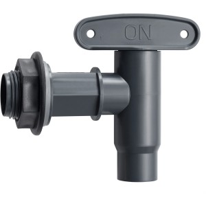 Garantia Auslaufhahn 3/4'' in Graphite Grey für Regentonnen.