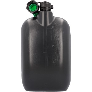 Schwarzer Cartrend Benzinkanister aus Kunststoff, 20 Liter, mit Einfüllstutzen.