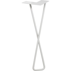 Wagner Möbelbein Hairpin Twist, 40 cm, lichtgrau, aus Stahl mit gedrehtem Design.