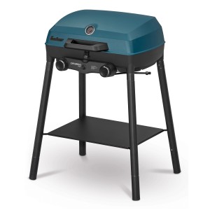 Enders Camping-Gasgrill Explorer II Pro Caravan 30 mbar mit Aluguss-Haube und Ablage.