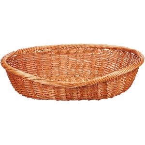 Ovaler Jollypaw Hundekorb aus Weide, 90 cm, mit breitem Rand.