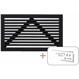 Plus Holz Einzeltor Tokyo Nadelholz Schwarz 150 cm x 90 cm