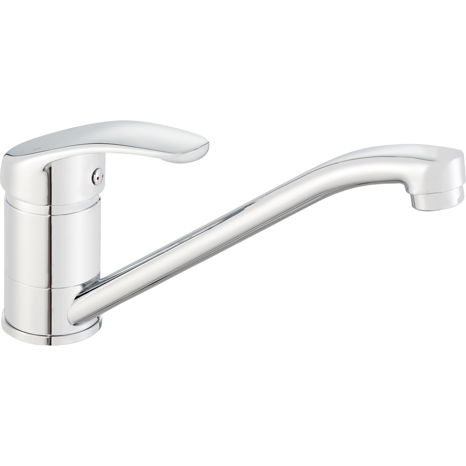 Chrom Küchenarmatur baliv KI-1260, Einhebelmischer mit schwenkbarem Auslauf.