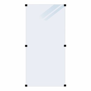 Glaszaun Element ESG satiniert 90 cm x 180 cm