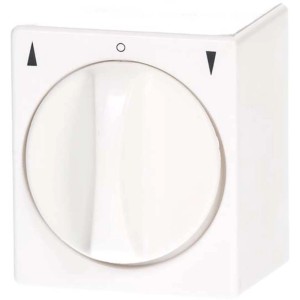 Weißer Schellenberg Rollladenschalter Aufputz zur manuellen Rollladensteuerung.