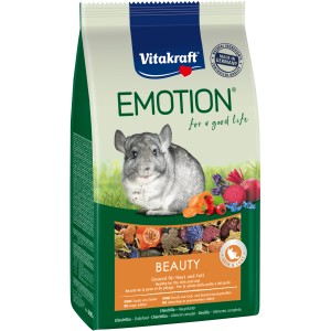 Vitakraft Emotion Beauty Chinchillafutter 600g für gesunde Haut und glänzendes Fell.