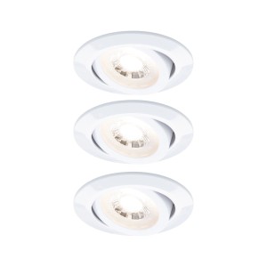 Paulmann LED-Einbaustrahler 3er Set Weiß schwenkbar