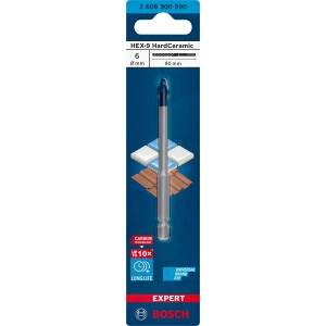 Bosch Fliesenbohrer Expert HEX-9 HardCeramic, 6 mm, für präzise Bohrungen in Fliesen.