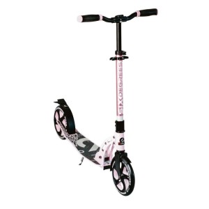 Rosa Six Degrees Aluminium Scooter, 205 mm, höhenverstellbar, mit Klappmechanismus und Ständer. Sport & Fitness.