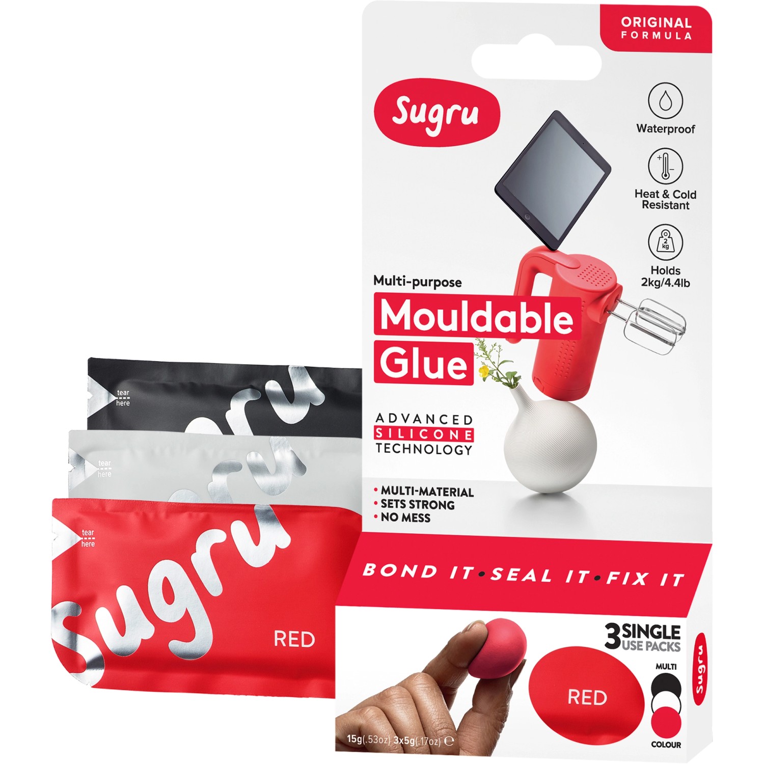 Sugru Mouldable Glue Original Retail Schwarz 3er-Set kaufen bei OBI