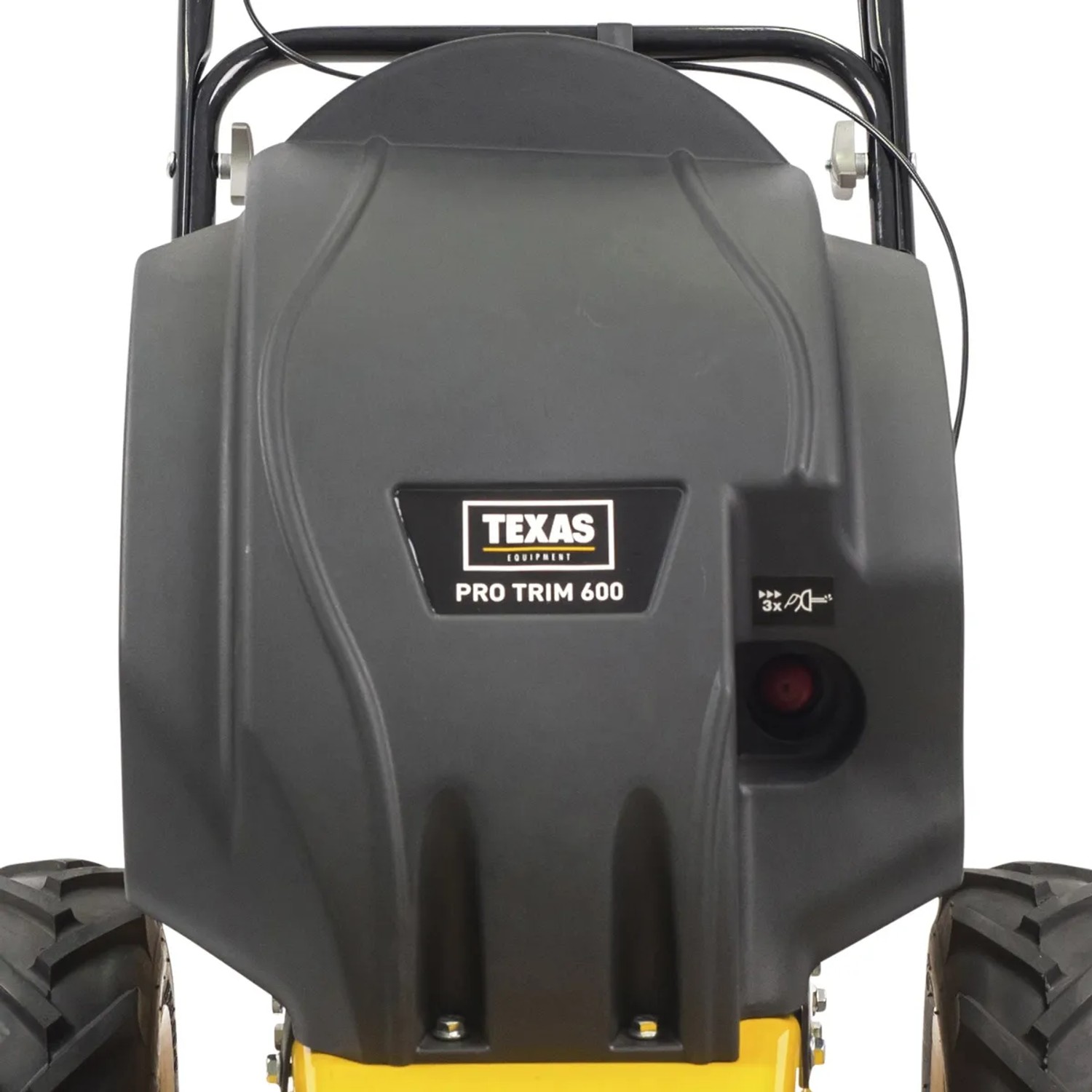 Detailansicht der Texas Benzin-Unkrautbürste Pro Trim 600TR, Gartenhandgerät.