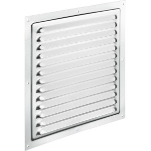 Aluminium Lüftungsgitter 250x250 mm, Abdeckgitter mit Fliegengitter.