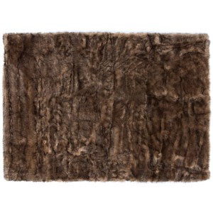 Braunes Kayoom Schaffell Imitat Crown, 160x230 cm. Flauschiger Teppich im Schaffell-Look.