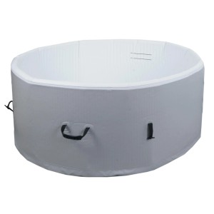 Aufblasbarer, runder Whirlpool N97 für 4 Personen, grau, ohne Pumpe.