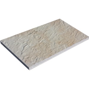 Häusler Terrassenplatte Sandstein Beige marmoriert, 60x40 cm. Gehwegplatte mit feiner Struktur.