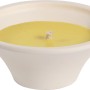 Weiße Citronella Kerze in Terracotta Schale. Duftkerze gegen Mücken für Garten und Balkon.