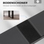 Schwarzes HOMCOM Tischbein mit Filzgleiter zum Bodenschutz. Robustes Möbelbein aus Stahl im Industriedesign.