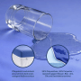 Wasserdichte Pflegematratze 90x200 cm mit abwaschbarem Bezug und Glas Wasser.
