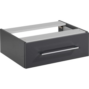 Fackelmann Waschbeckenunterschrank HYPE 3.0, anthrazit matt, 60 cm breit, mit Schublade und Griff.