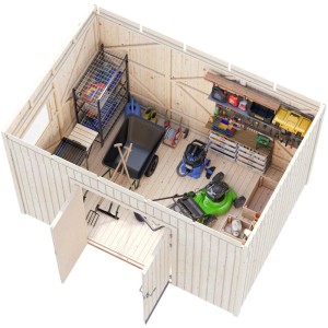 Palmako Gerätehaus Stig 8,2 m² Natur / Unbehandelt