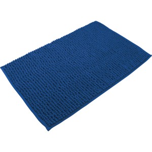 Blaue Badematte aus Chenille, Teil des baliv Badematten und Duschvorhang Sets.
