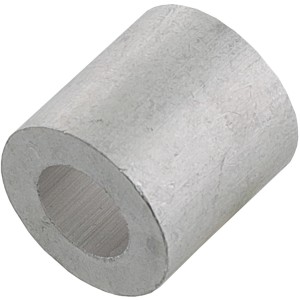 Suki Presskappe für 4 mm Drahtseile, Aluminium, zur Seilbefestigung.