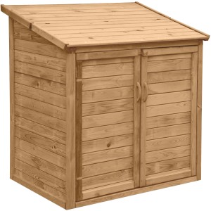 Interline Pumpenhaus Java Universal aus Holz, geeignet für Pooltechnik und Abfallcontainer.