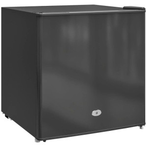 Kompakter HOMCOM Mini-Gefrierschrank 35 L in Schwarz. Freistehendes elektrisches Gefriergerät mit Türgriff.