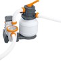 Bestway Sandfilteranlage mit Zeitschaltuhr, 5.678 l/h, für Pools. Filteranlage mit Pumpe und Schläuchen.