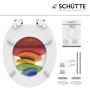 Schütte WC-Sitz Colorful Stones mit Absenkautomatik, Holzkern, Motiv Steine, Zubehör inklusive.