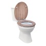 Sinobath WC-Sitz mit Absenk-Automatik in heller Eichenholzmaserung. Robuster Toilettensitz.