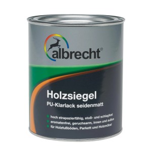 Dose Albrecht Holzsiegel PU-Klarlack, transparent, seidenmatt, 2,5 l.