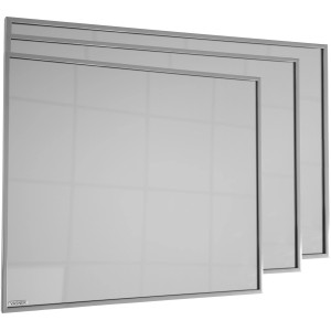 Vasner Spiegel-Infrarotheizung Zipris S, 700 W, 60x120 cm, Titanrahmen. Elektrische Heizung als Spiegel.