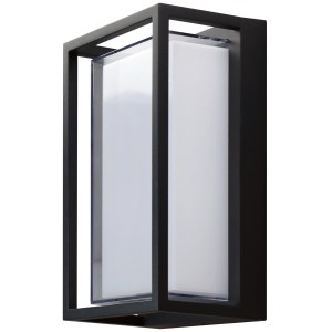 Moderne anthrazitfarbene LED-Wandleuchte MERGA für Außen, 12W, IP54. Einstellbare Farbtemperatur.