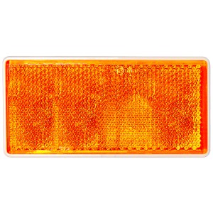 Rechteckiger, orangefarbener Reflektor für PKW-Anhänger, 2er-Set.