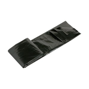 Schwarze LUX Baufolie, 4x4m, gefaltet. Schutz vor Schmutz und Nässe.