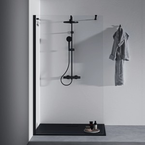 Ideal Standard Ceratherm T25+ Brausegarnitur A7212XG, Schwarz Matt, mit Regendusche und Handbrause.