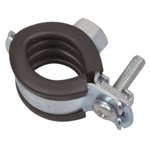 Kirchhoff Rohrschelle 20-23 mm mit M8 Gewinde für 21 mm Rohre, schallgedämmt.
