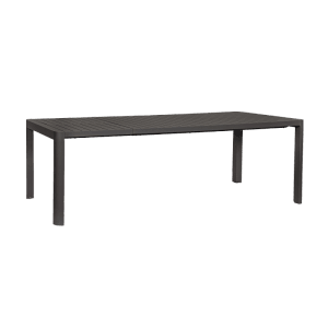 Anthrazitfarbener Bizzotto Ausziehtisch Kiplin, 180/240 cm, ideal für den Garten.